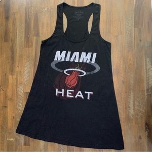 Majestic Threads women’s Miami Heat team logo black racerback tank top dress